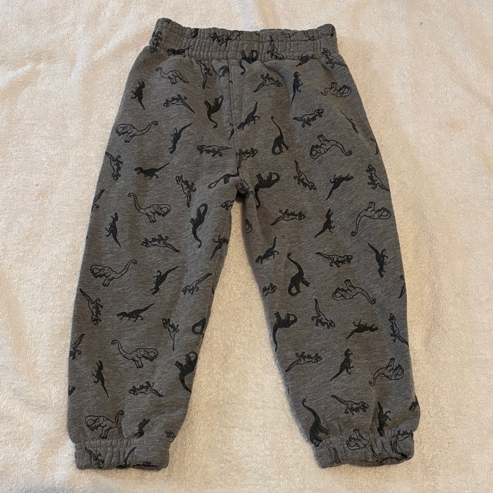 Garanimals Charcoal Sweatpants with Black Dino Pattern